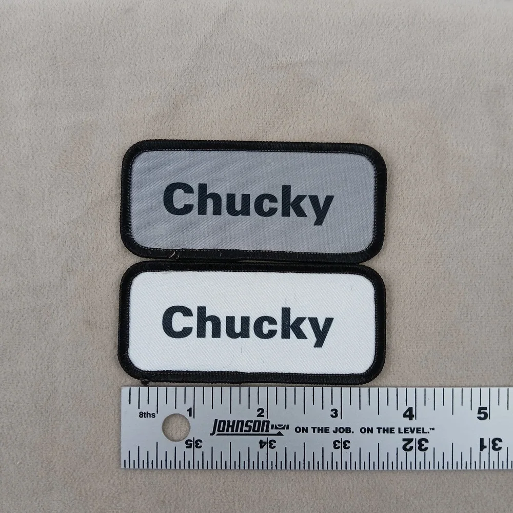 2 Chucky Embroidered‎ Name Patches